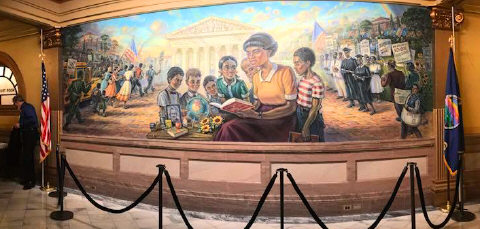 Brown vs. Board of Education Mural in the State Capitol Building, 3rd Floor